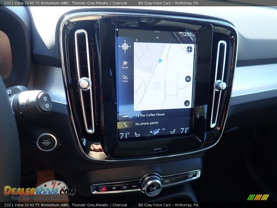 2021 Volvo XC40 T5 Momentum AWD Thunder Grey Metallic / Charcoal Photo #14