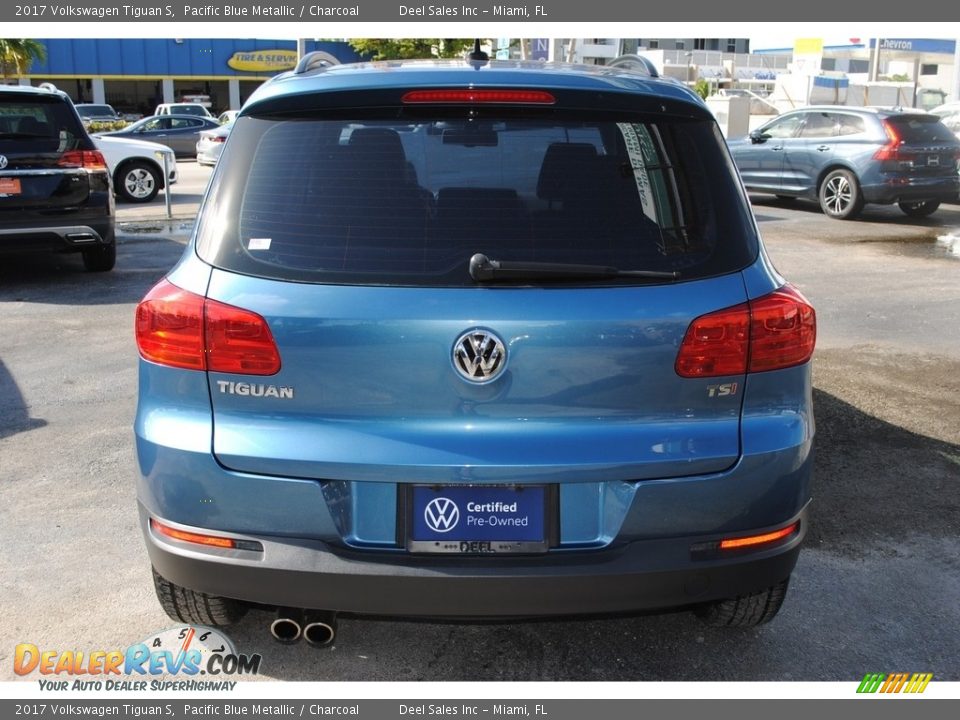 2017 Volkswagen Tiguan S Pacific Blue Metallic / Charcoal Photo #8