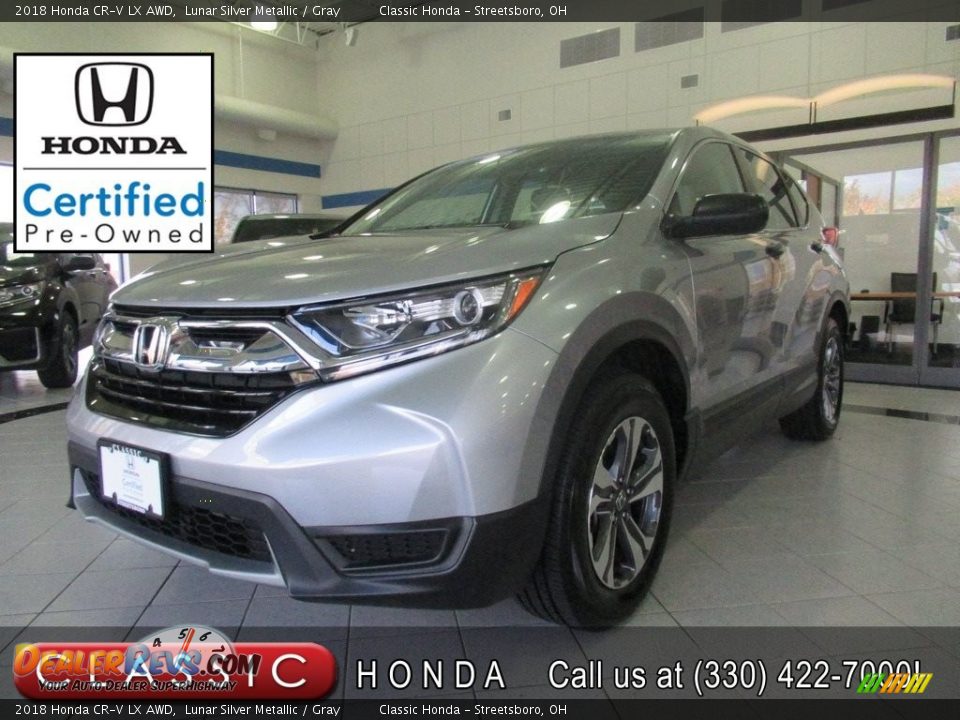 2018 Honda CR-V LX AWD Lunar Silver Metallic / Gray Photo #1