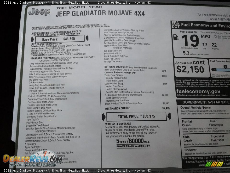 2021 Jeep Gladiator Mojave 4x4 Billet Silver Metallic / Black Photo #28