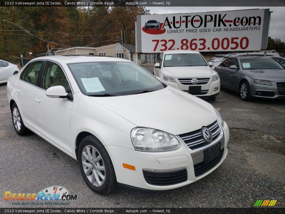 2010 Volkswagen Jetta SE Sedan Candy White / Cornsilk Beige Photo #1