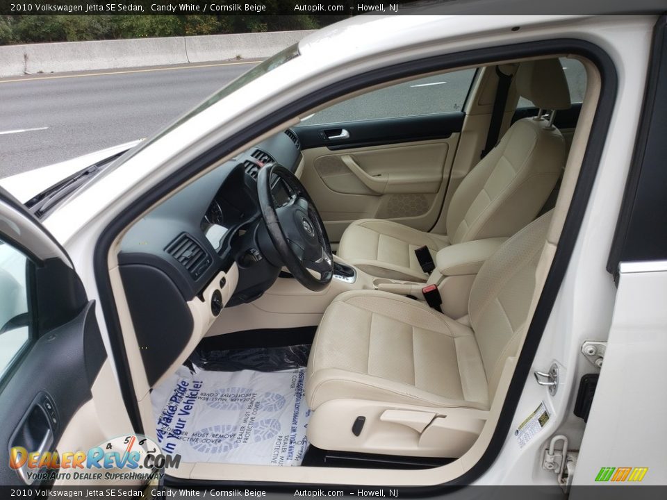 2010 Volkswagen Jetta SE Sedan Candy White / Cornsilk Beige Photo #9