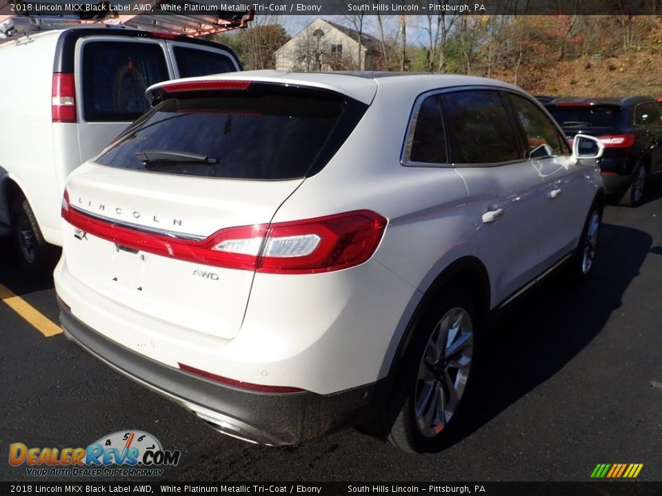 2018 Lincoln MKX Black Label AWD White Platinum Metallic Tri-Coat / Ebony Photo #4