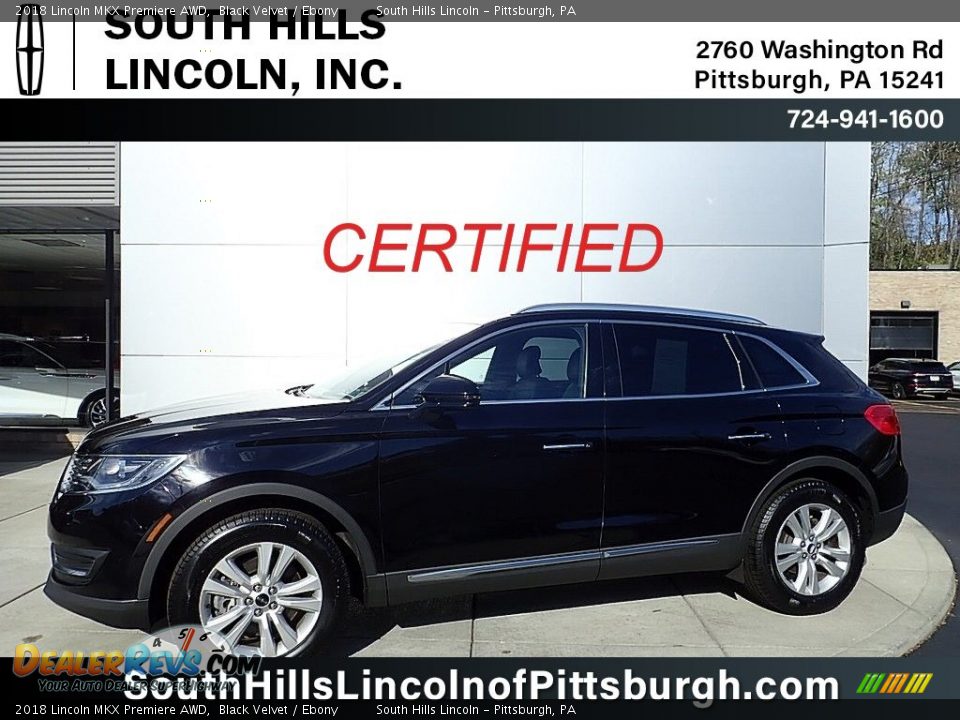 2018 Lincoln MKX Premiere AWD Black Velvet / Ebony Photo #1