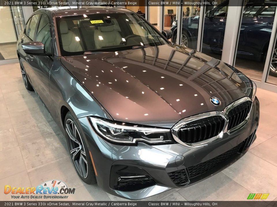 2021 BMW 3 Series 330i xDrive Sedan Mineral Gray Metallic / Canberra Beige Photo #1