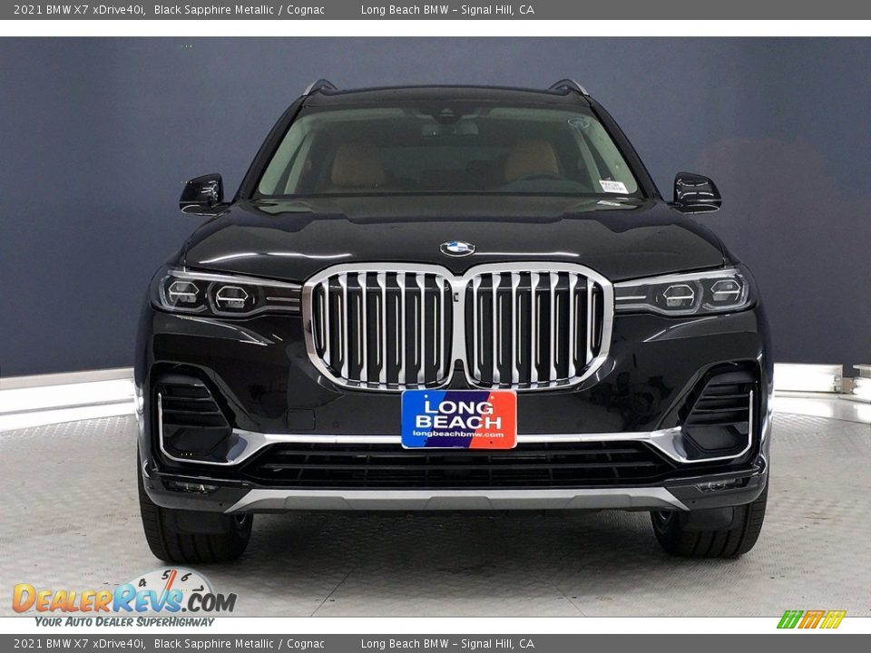 2021 BMW X7 xDrive40i Black Sapphire Metallic / Cognac Photo #2