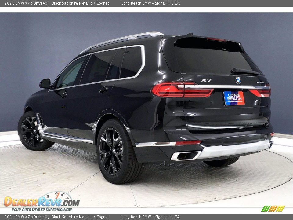 2021 BMW X7 xDrive40i Black Sapphire Metallic / Cognac Photo #3