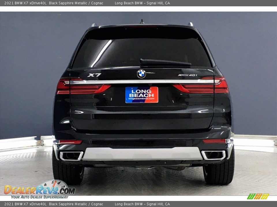 2021 BMW X7 xDrive40i Black Sapphire Metallic / Cognac Photo #4