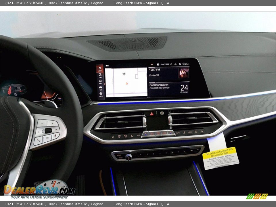 2021 BMW X7 xDrive40i Black Sapphire Metallic / Cognac Photo #6