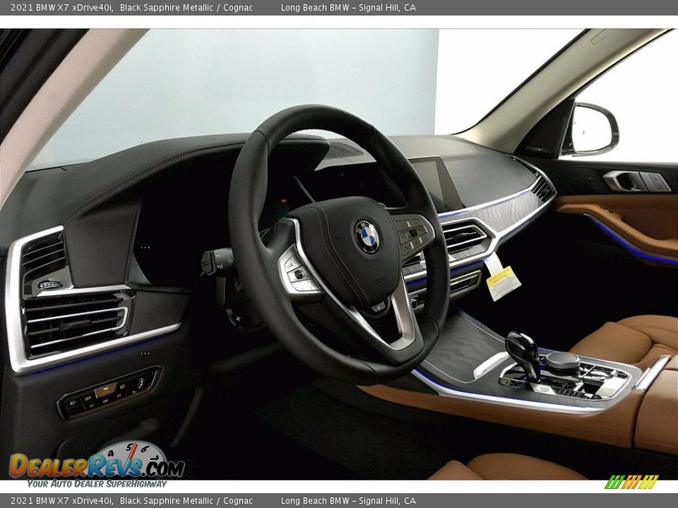 2021 BMW X7 xDrive40i Black Sapphire Metallic / Cognac Photo #7