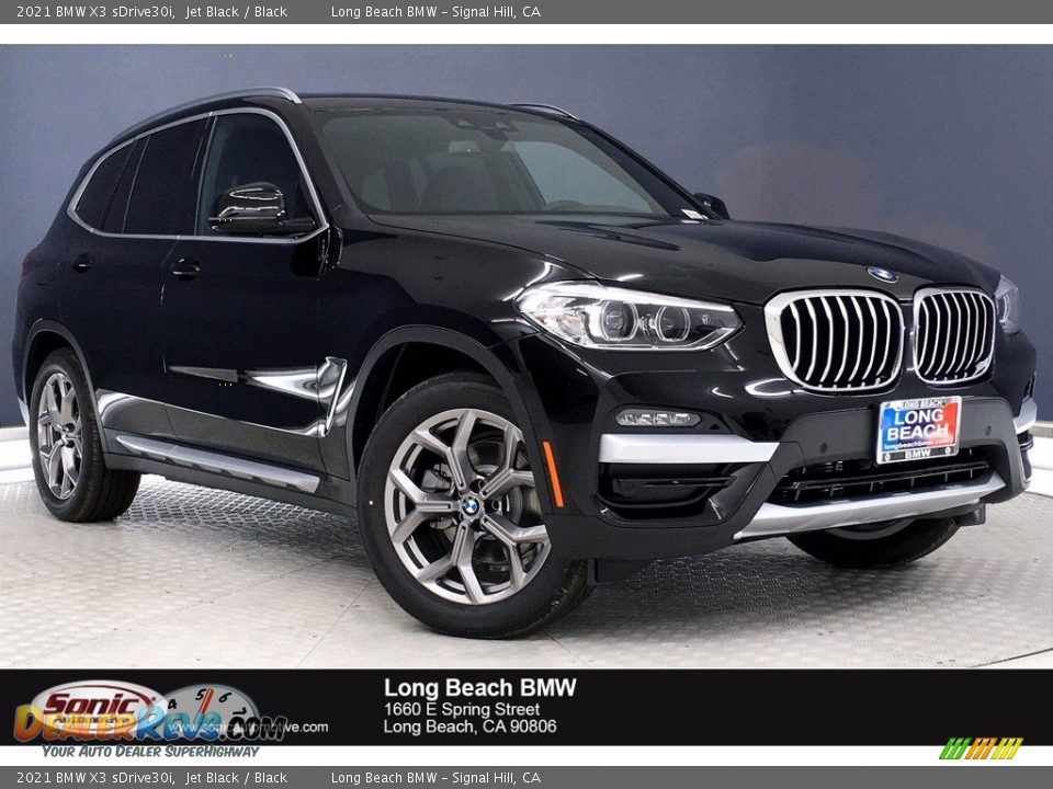 2021 BMW X3 sDrive30i Jet Black / Black Photo #1