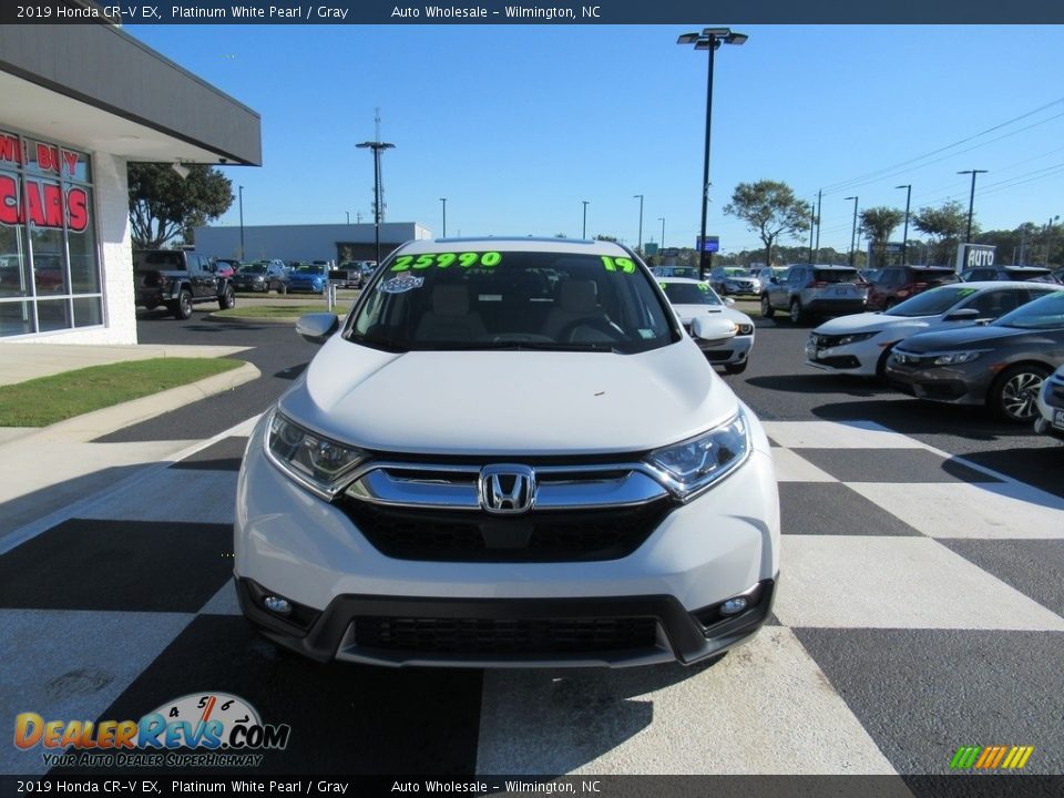 2019 Honda CR-V EX Platinum White Pearl / Gray Photo #2