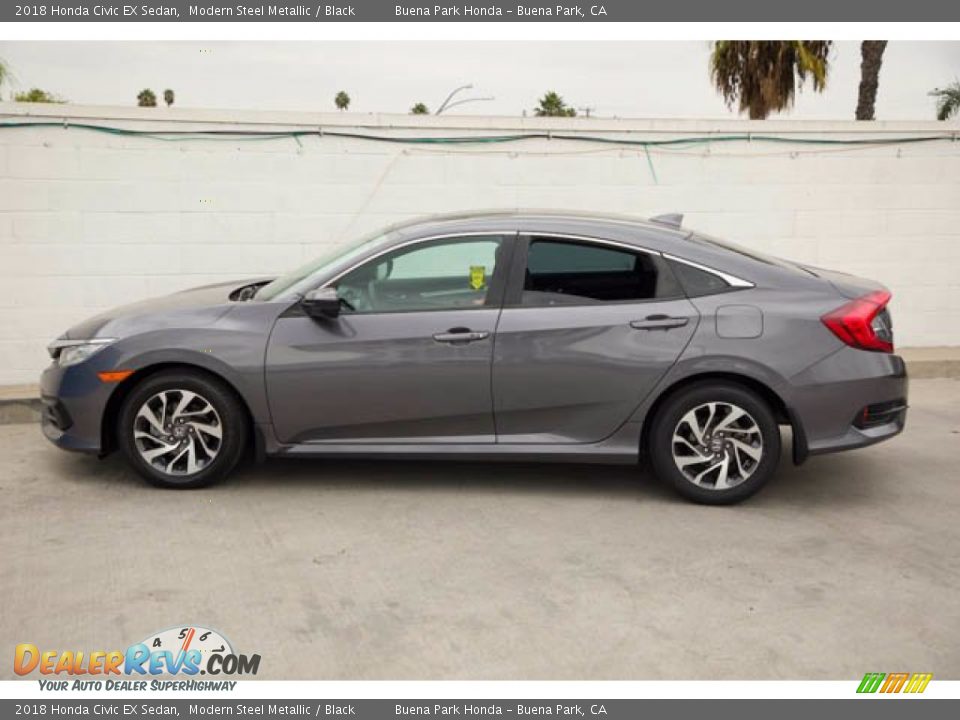2018 Honda Civic EX Sedan Modern Steel Metallic / Black Photo #10