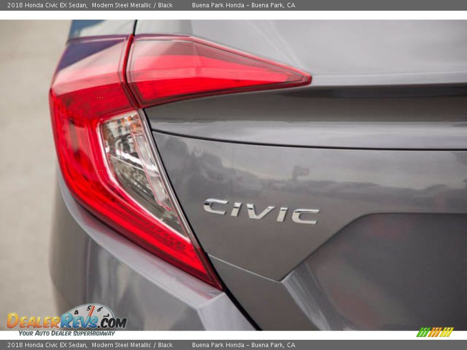 2018 Honda Civic EX Sedan Modern Steel Metallic / Black Photo #12