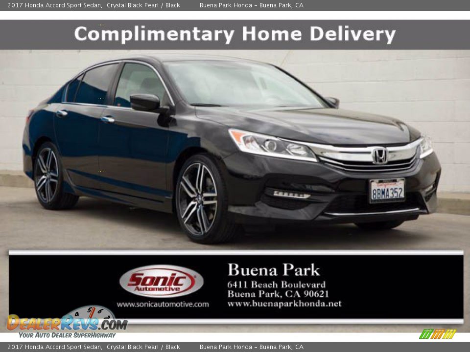2017 Honda Accord Sport Sedan Crystal Black Pearl / Black Photo #1