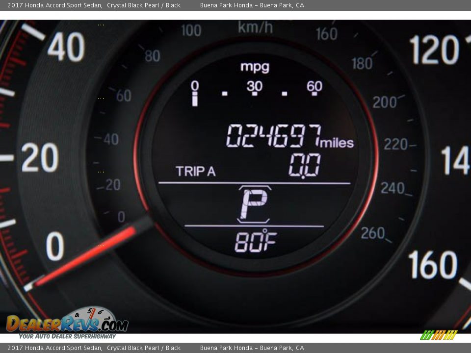 2017 Honda Accord Sport Sedan Crystal Black Pearl / Black Photo #6