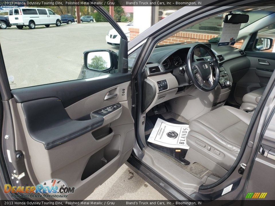 2013 Honda Odyssey Touring Elite Polished Metal Metallic / Gray Photo #3