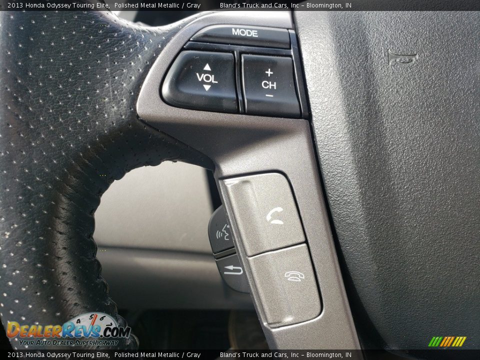 2013 Honda Odyssey Touring Elite Polished Metal Metallic / Gray Photo #10
