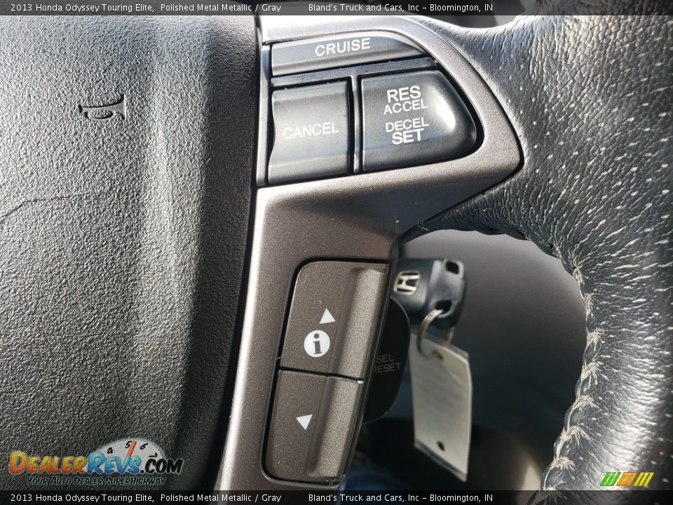 2013 Honda Odyssey Touring Elite Polished Metal Metallic / Gray Photo #11