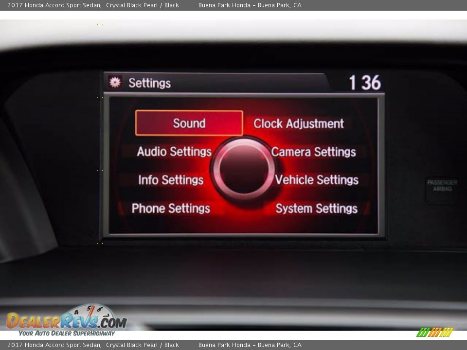2017 Honda Accord Sport Sedan Crystal Black Pearl / Black Photo #22