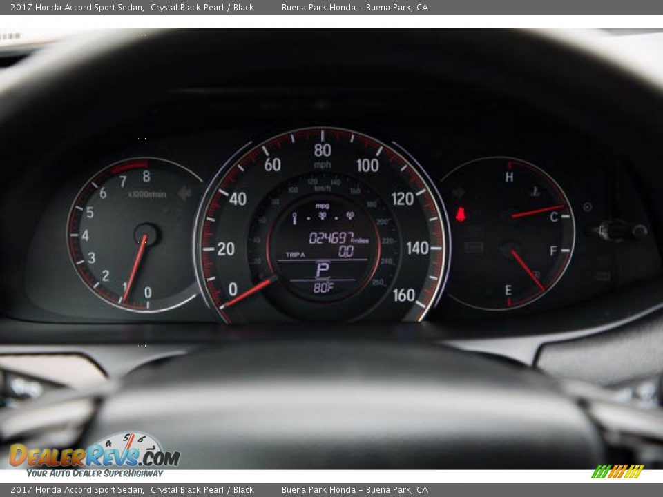 2017 Honda Accord Sport Sedan Crystal Black Pearl / Black Photo #24