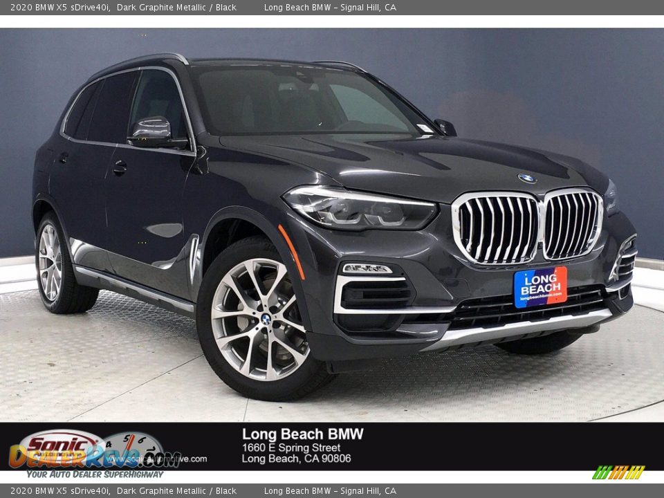 2020 BMW X5 sDrive40i Dark Graphite Metallic / Black Photo #1