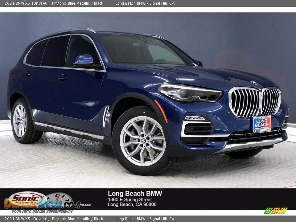 2021 BMW X5 sDrive40i Phytonic Blue Metallic / Black Photo #1