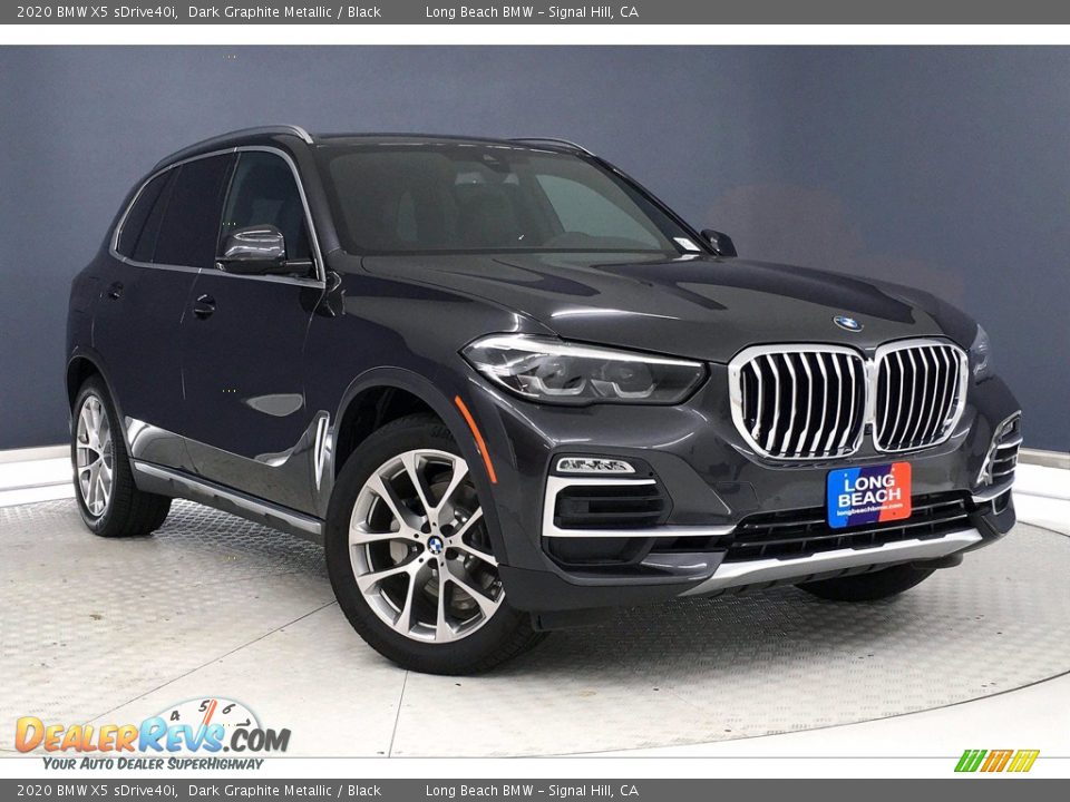 2020 BMW X5 sDrive40i Dark Graphite Metallic / Black Photo #19