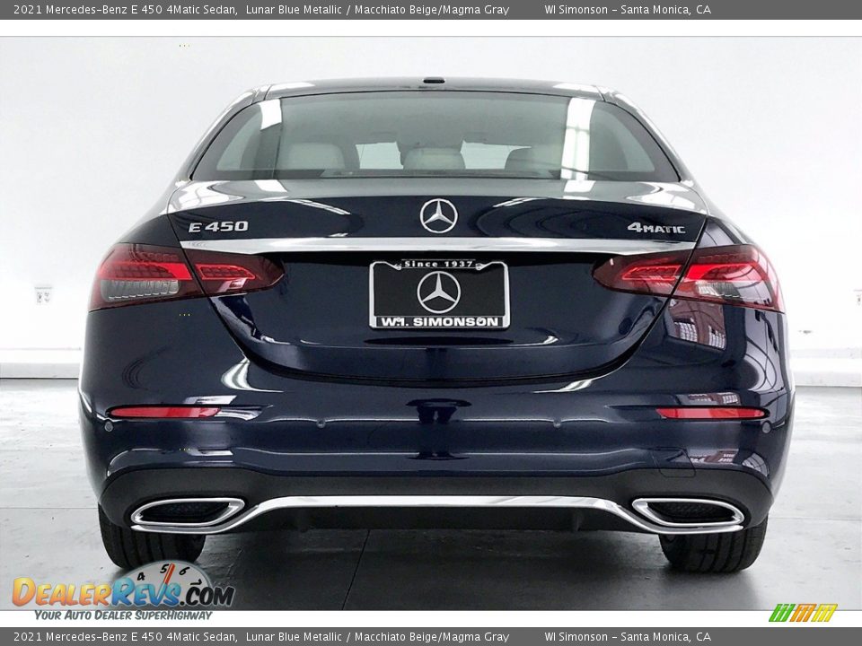 2021 Mercedes-Benz E 450 4Matic Sedan Lunar Blue Metallic / Macchiato Beige/Magma Gray Photo #3