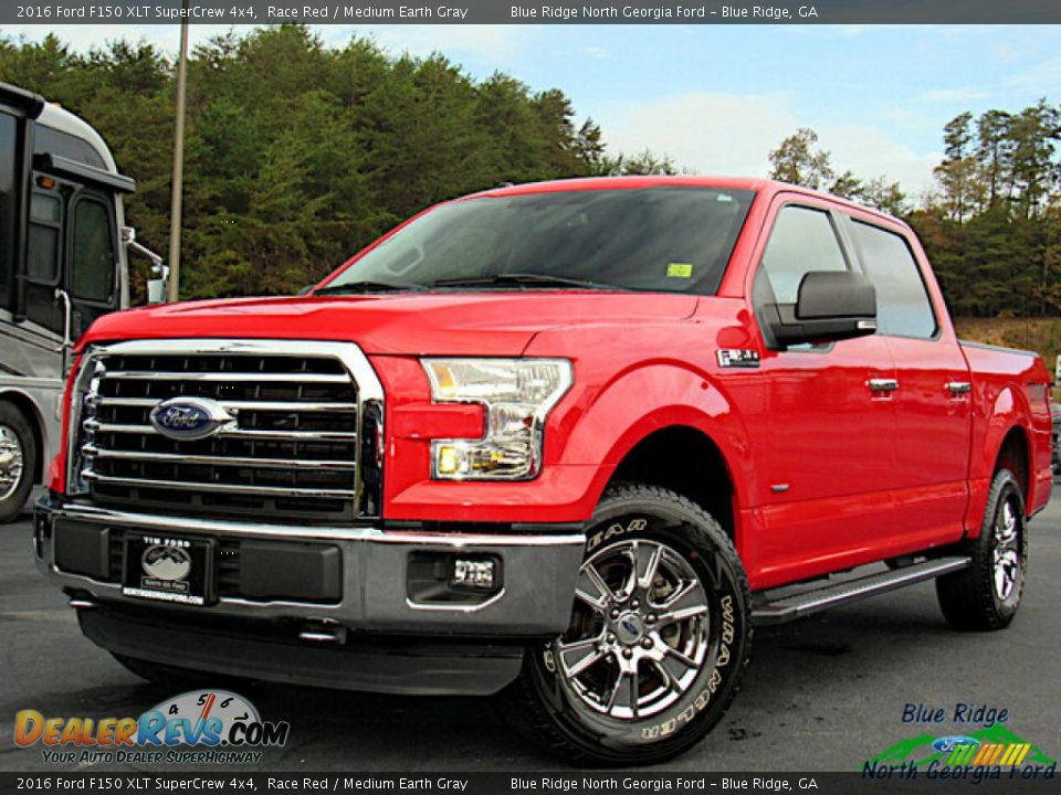 2016 Ford F150 XLT SuperCrew 4x4 Race Red / Medium Earth Gray Photo #1