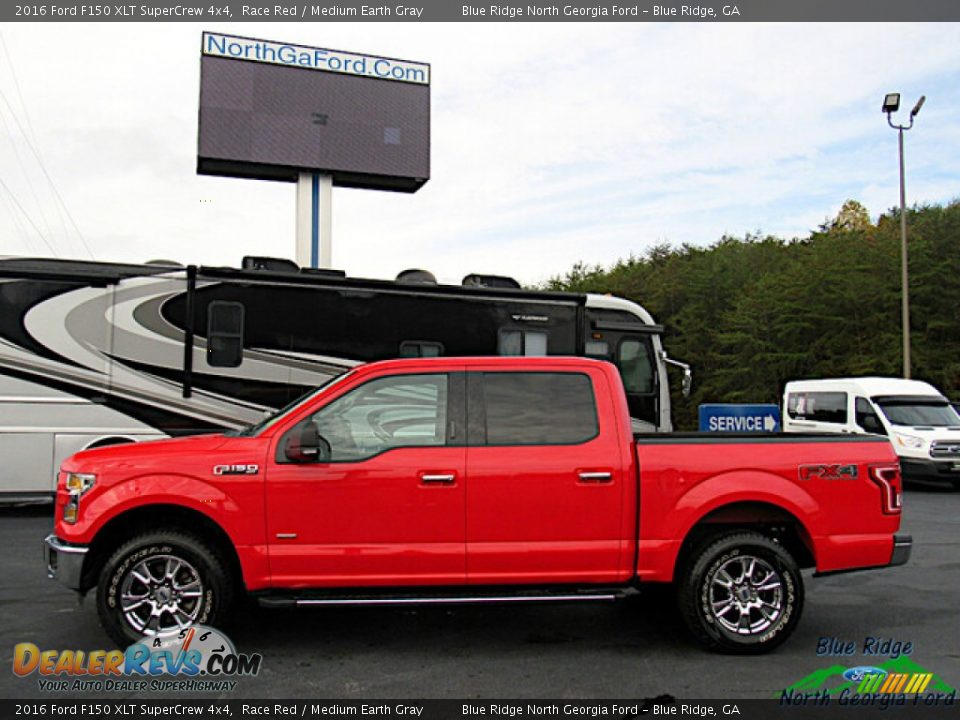 2016 Ford F150 XLT SuperCrew 4x4 Race Red / Medium Earth Gray Photo #2