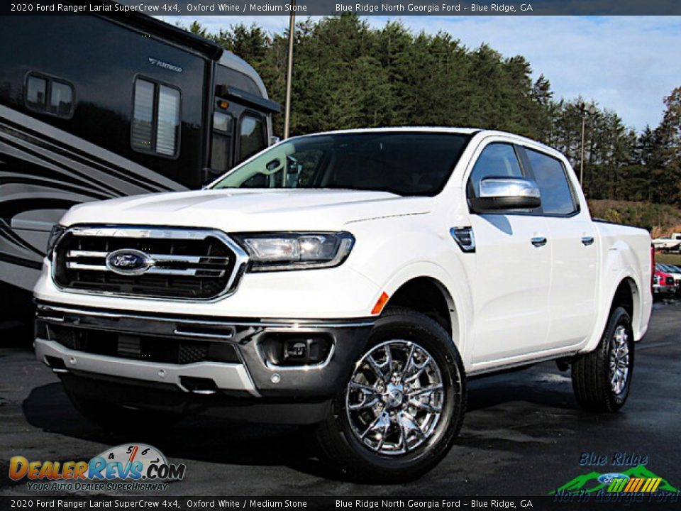 2020 Ford Ranger Lariat SuperCrew 4x4 Oxford White / Medium Stone Photo #1