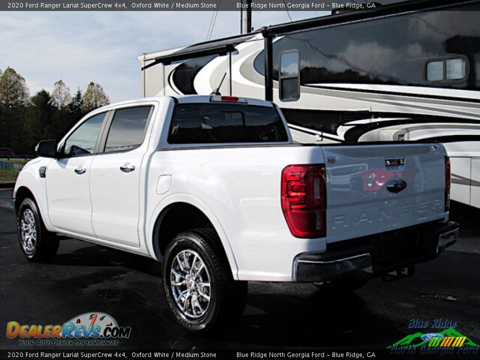 2020 Ford Ranger Lariat SuperCrew 4x4 Oxford White / Medium Stone Photo #3