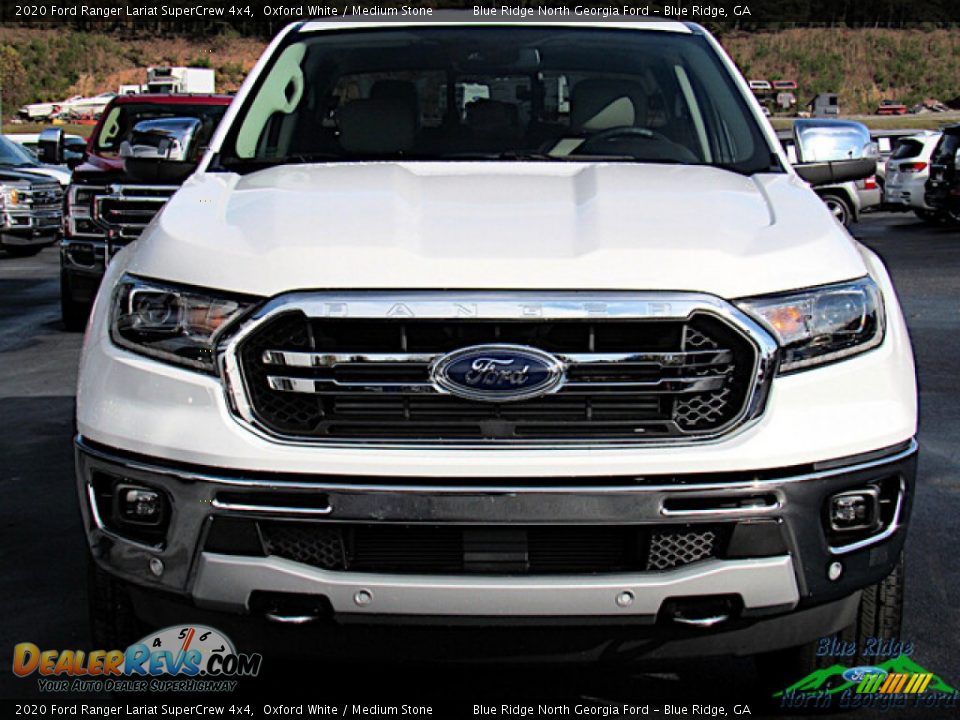 2020 Ford Ranger Lariat SuperCrew 4x4 Oxford White / Medium Stone Photo #4