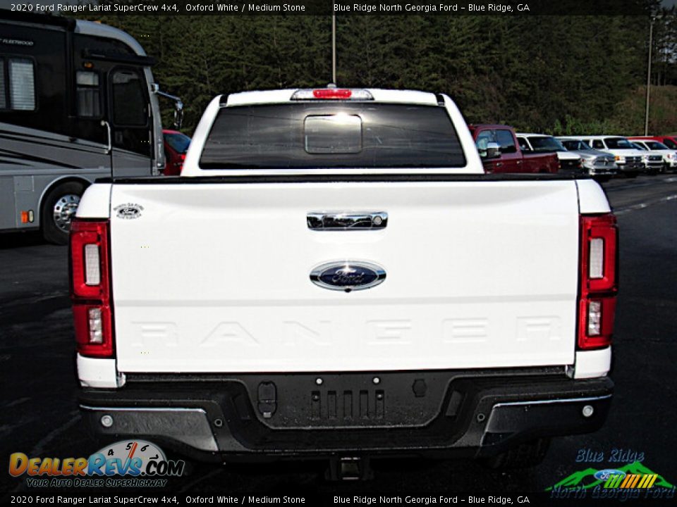 2020 Ford Ranger Lariat SuperCrew 4x4 Oxford White / Medium Stone Photo #5