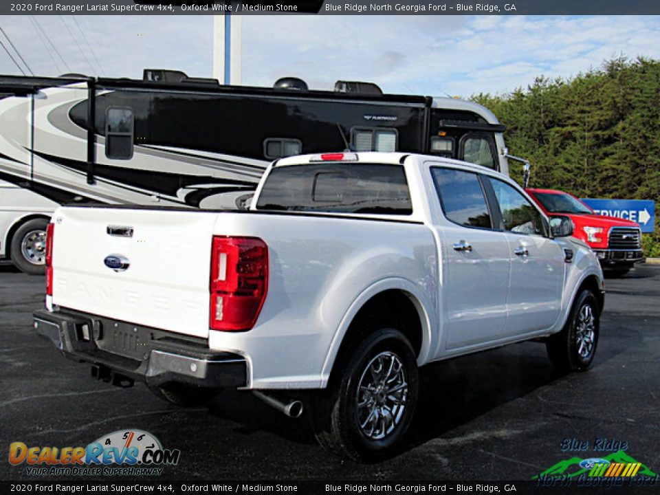 2020 Ford Ranger Lariat SuperCrew 4x4 Oxford White / Medium Stone Photo #6