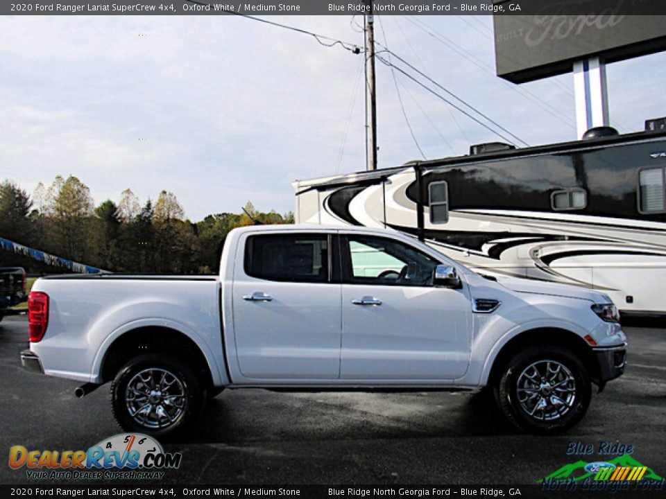 2020 Ford Ranger Lariat SuperCrew 4x4 Oxford White / Medium Stone Photo #7
