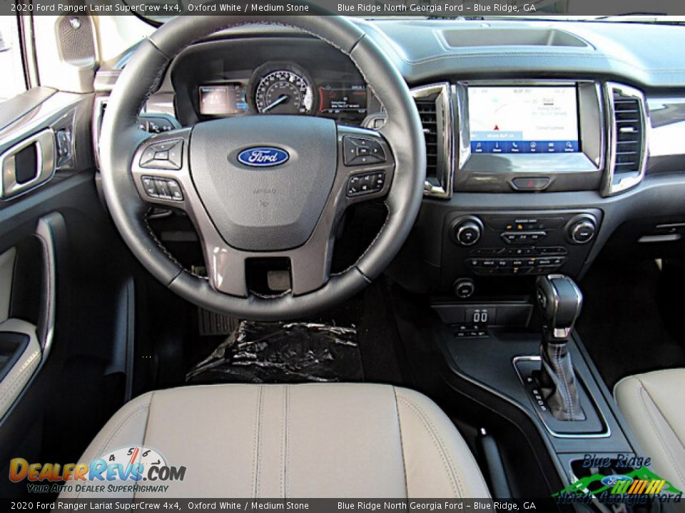 2020 Ford Ranger Lariat SuperCrew 4x4 Oxford White / Medium Stone Photo #15