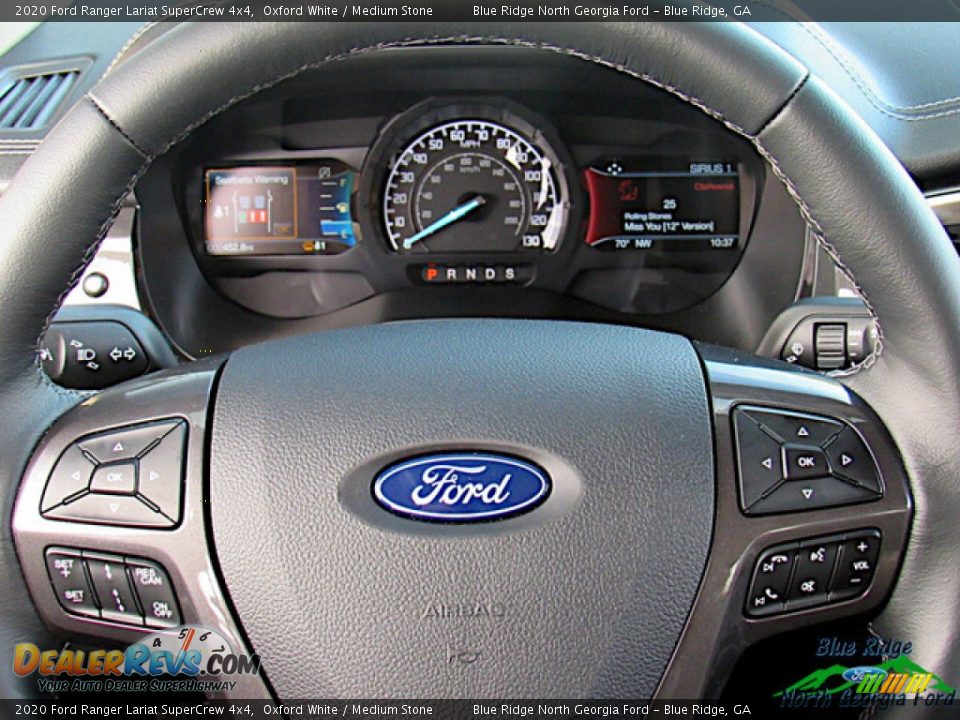2020 Ford Ranger Lariat SuperCrew 4x4 Oxford White / Medium Stone Photo #17