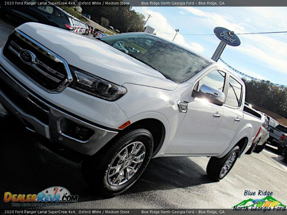 2020 Ford Ranger Lariat SuperCrew 4x4 Oxford White / Medium Stone Photo #25