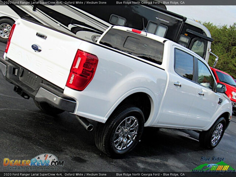 2020 Ford Ranger Lariat SuperCrew 4x4 Oxford White / Medium Stone Photo #27