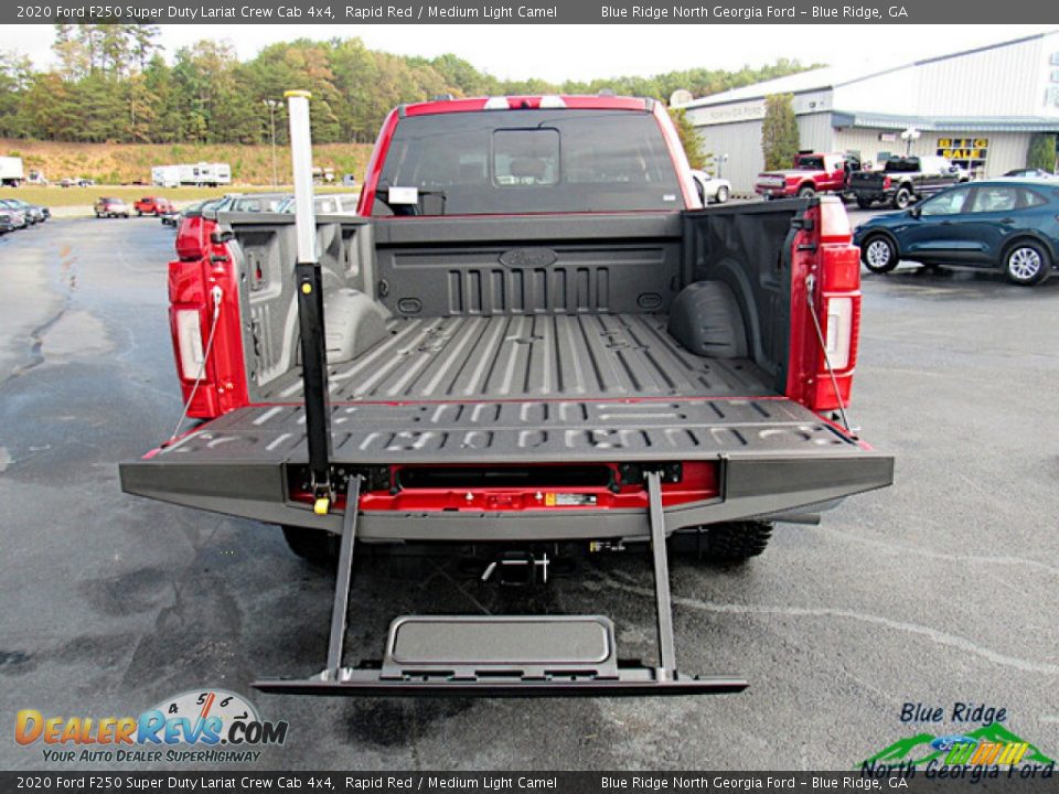 2020 Ford F250 Super Duty Lariat Crew Cab 4x4 Rapid Red / Medium Light Camel Photo #14