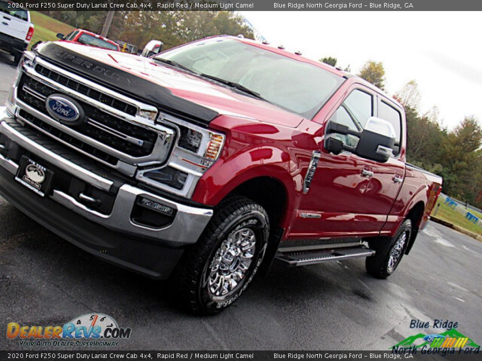 2020 Ford F250 Super Duty Lariat Crew Cab 4x4 Rapid Red / Medium Light Camel Photo #33