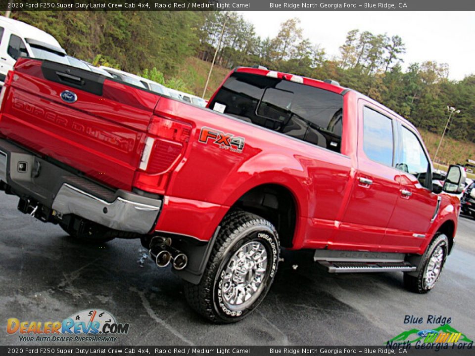 2020 Ford F250 Super Duty Lariat Crew Cab 4x4 Rapid Red / Medium Light Camel Photo #35