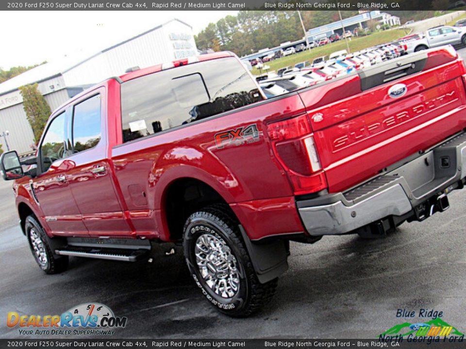 2020 Ford F250 Super Duty Lariat Crew Cab 4x4 Rapid Red / Medium Light Camel Photo #36