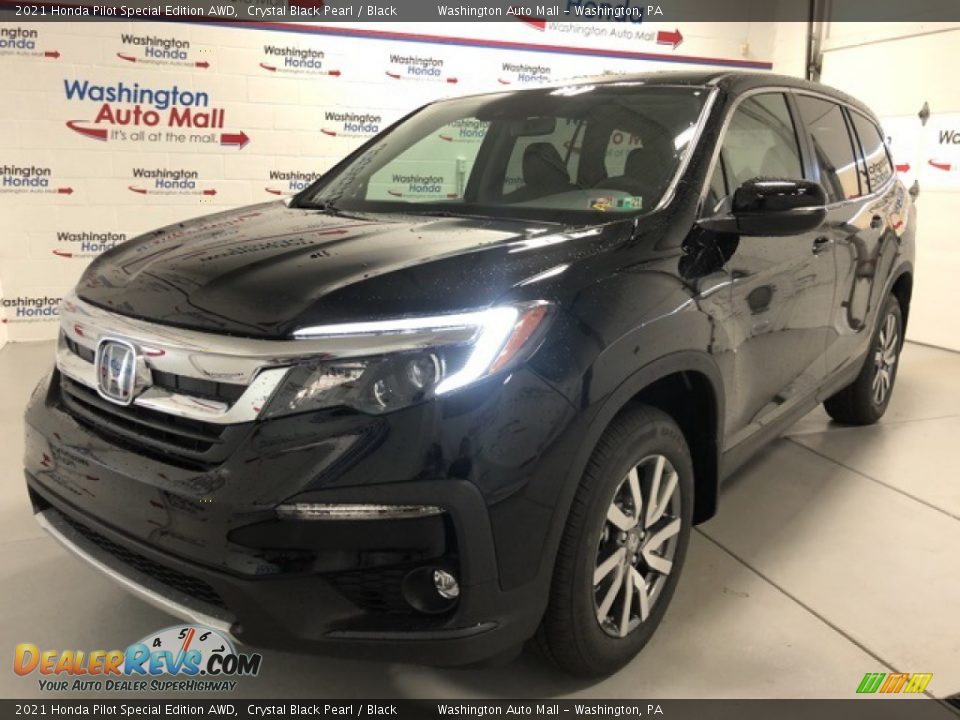 2021 Honda Pilot Special Edition AWD Crystal Black Pearl / Black Photo #2