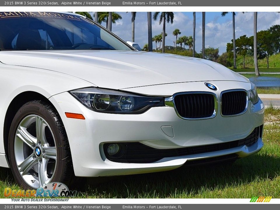 2015 BMW 3 Series 320i Sedan Alpine White / Venetian Beige Photo #9