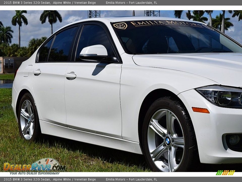 2015 BMW 3 Series 320i Sedan Alpine White / Venetian Beige Photo #10