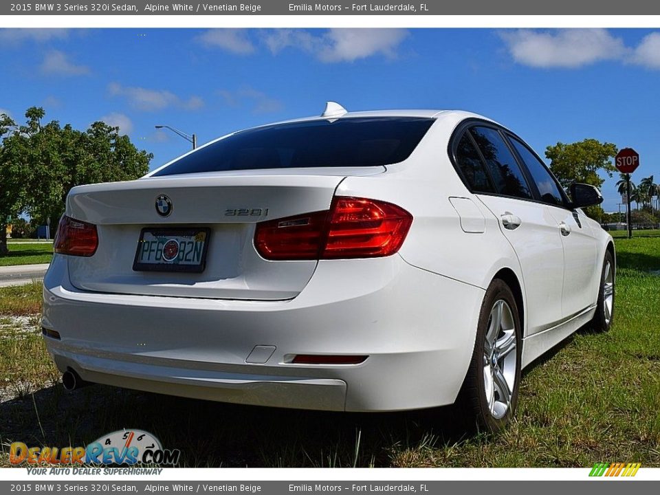 2015 BMW 3 Series 320i Sedan Alpine White / Venetian Beige Photo #14