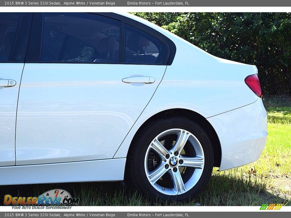 2015 BMW 3 Series 320i Sedan Alpine White / Venetian Beige Photo #22